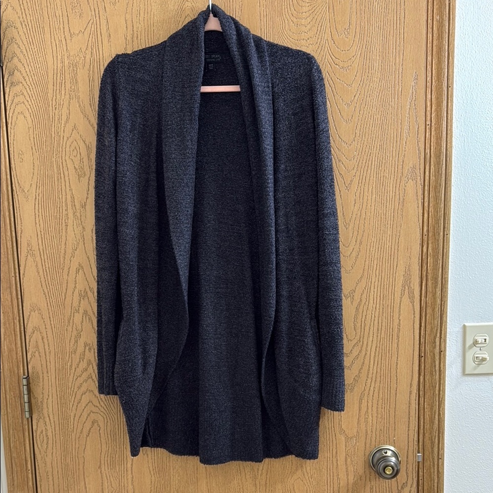 Barefoot Dreams Gray Cardigan Sweater Open Front